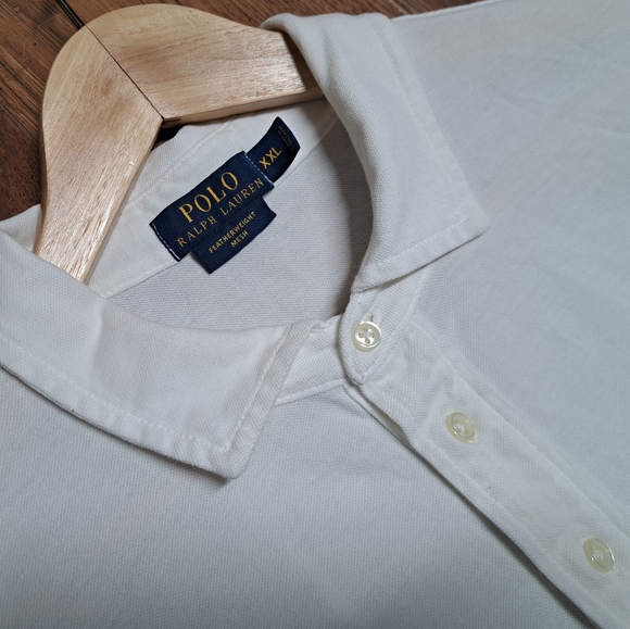 Polo Ralph Lauren Other - Polo Ralph Lauren Featherweight Mesh White Long Sleeve Polo Shirt Pony 2XL XXL